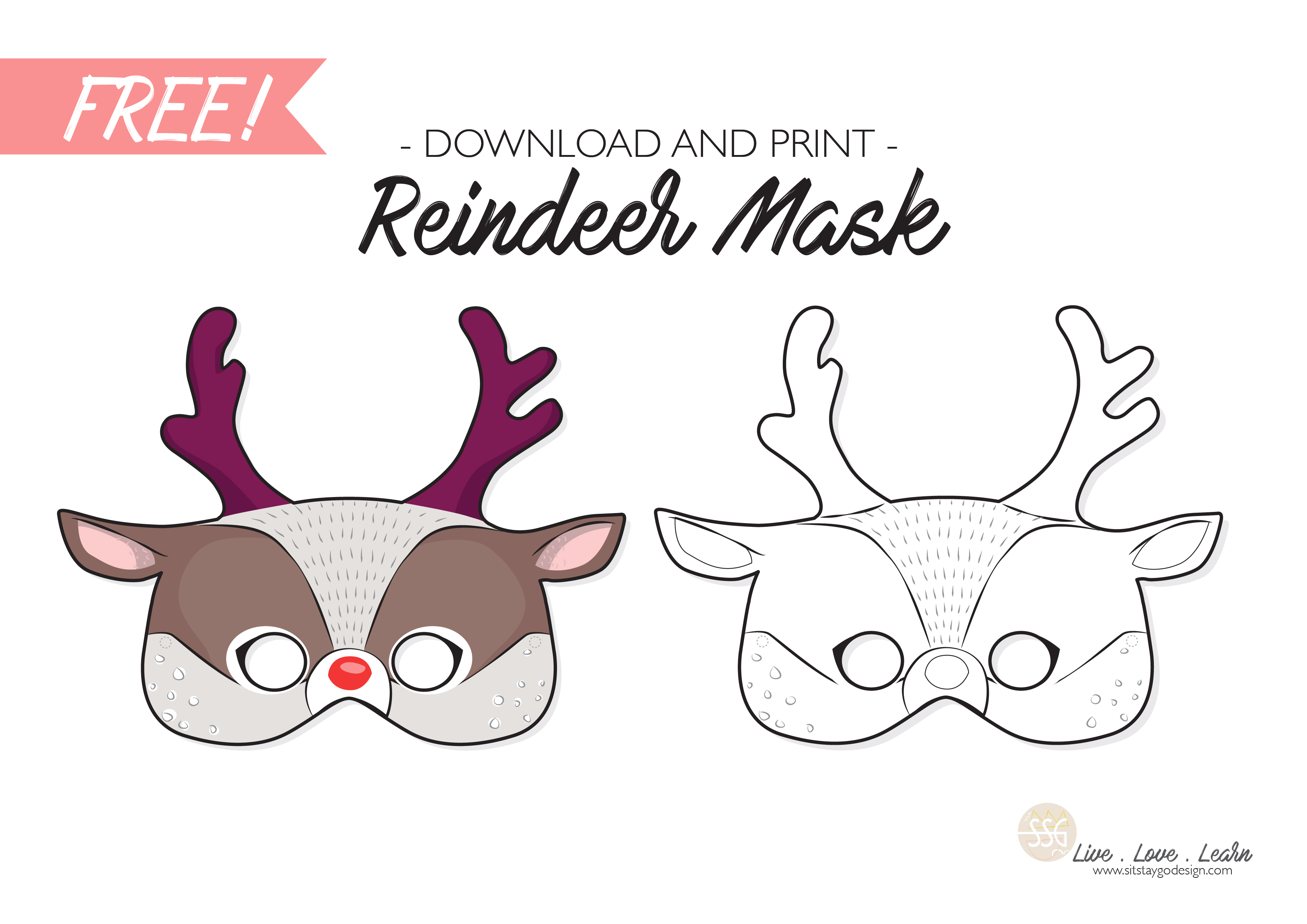 Free Printable Reindeer Template Pdf